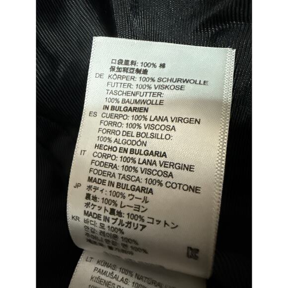 Sandro Womens Black Double Breasted Collar Long Sleeve Trench Overcoat Jacket 8 - Picture 5 of 5